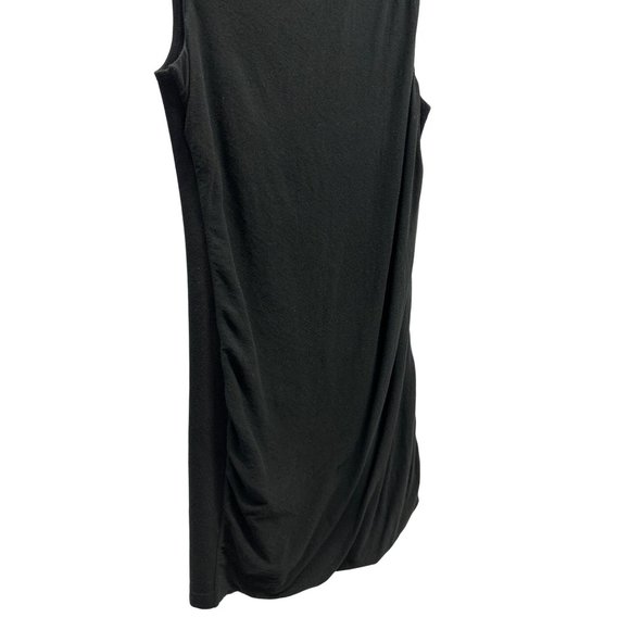 Theory Darla Black Sleeveless Ruched Dress Medium - Picture 6 of 7